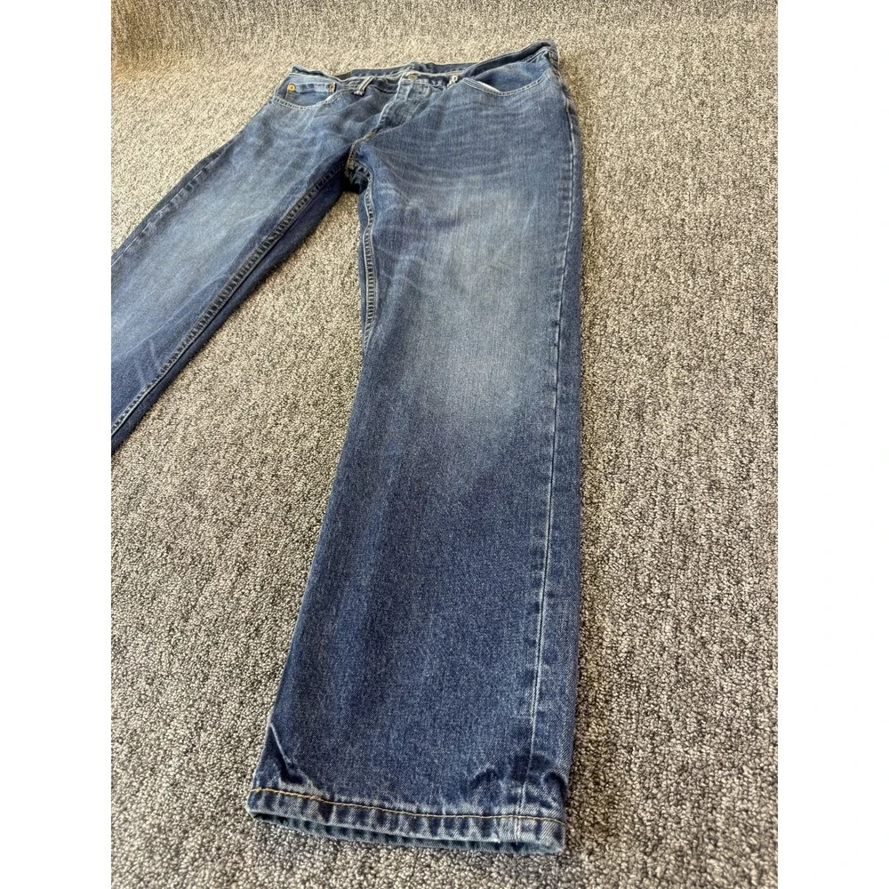Levi's 559 Jeans Mens 36x32 Blue Denim Whiskered Medium Wash Straight Streetwear